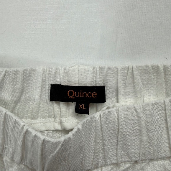 Quince Womens XL White 100% European Linen Wide Leg Breathable Natural Fibers - Picture 6 of 9